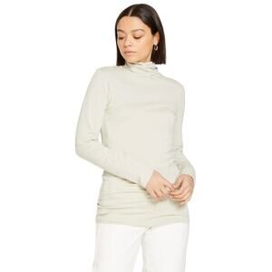 Universal Standard Mineral Gray Close Fit Turtleneck Top